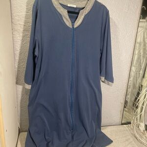 Women's Blue and Gray Robe